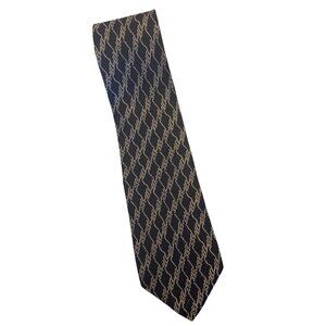 Banana Republic Men's Silk Ribbed Abstract Print Tie Made In Italy 59Lx4W